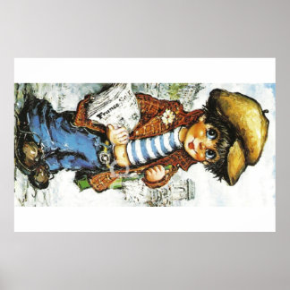 Poster Afixar poulbot ao jornal