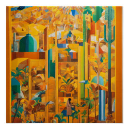 Pôster Afloração em Harmonia Um Futuro Sustentável