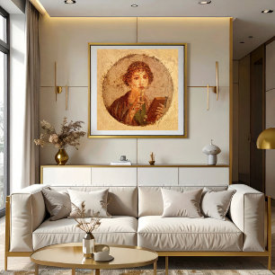 Poster Afresco de Safo em Pompeia