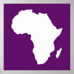 Pôster África Austral Violeta<br><div class="desc">O mapa africano traçado em branco com cores contrastantes na paleta "Safari" de Emporio Moffa inspirada pela ousada aventura e natureza selvagem do continente.</div>