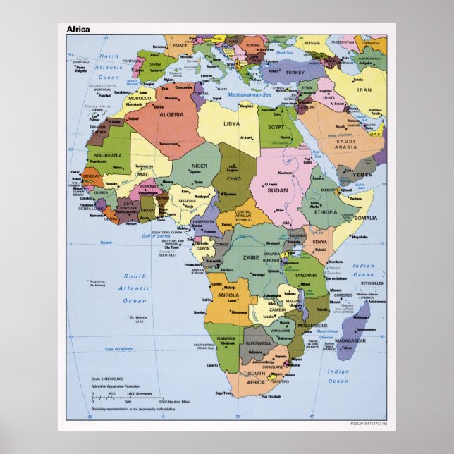 PÔSTER AFRICA CIA MAP 1993 (Frente)