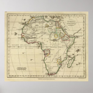Pôster África com os limites esboçados