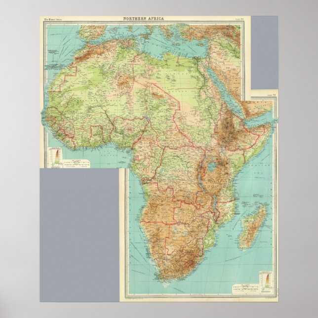Pôster África composta por rotas marítimas (Frente)