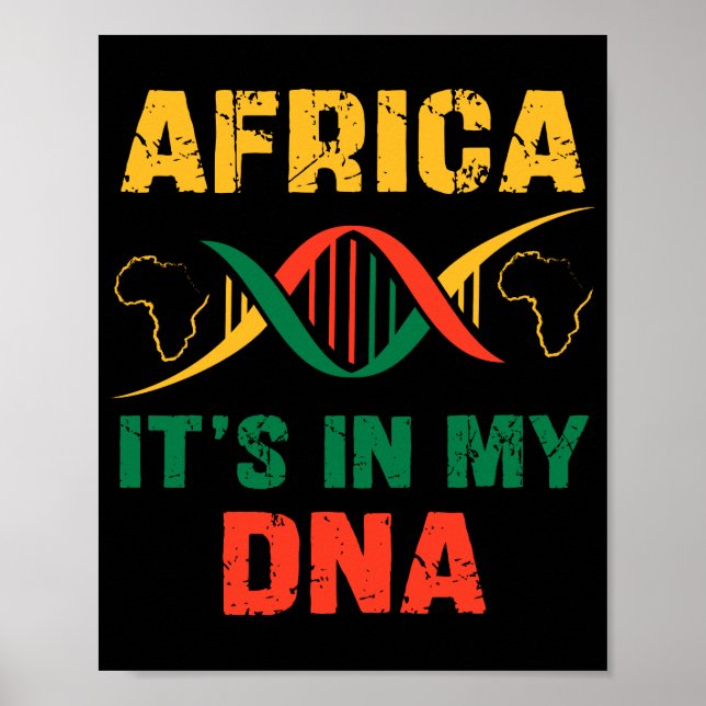 Poster África Está no Meu DNA Patrimônio Africano, Prid N (Frente)