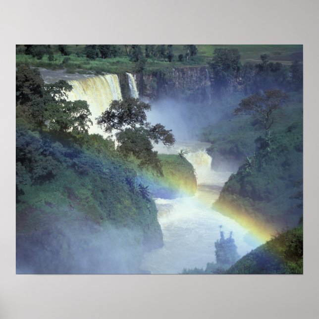 Poster África, Etiópia, Rio Nilo Azul, Catarata. (Frente)