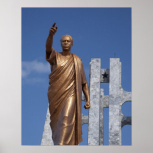 Pôster África, Gana, Acra. Mausoléu de Nkrumah, final