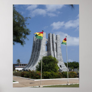 Poster África, Gana, Acra. Nkrumah Mausoleum, final 3
