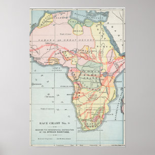 POSTER ÁFRICA: MAPA, 1894