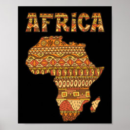 Poster África Mapeia África Giftvintage África Negra-Amer