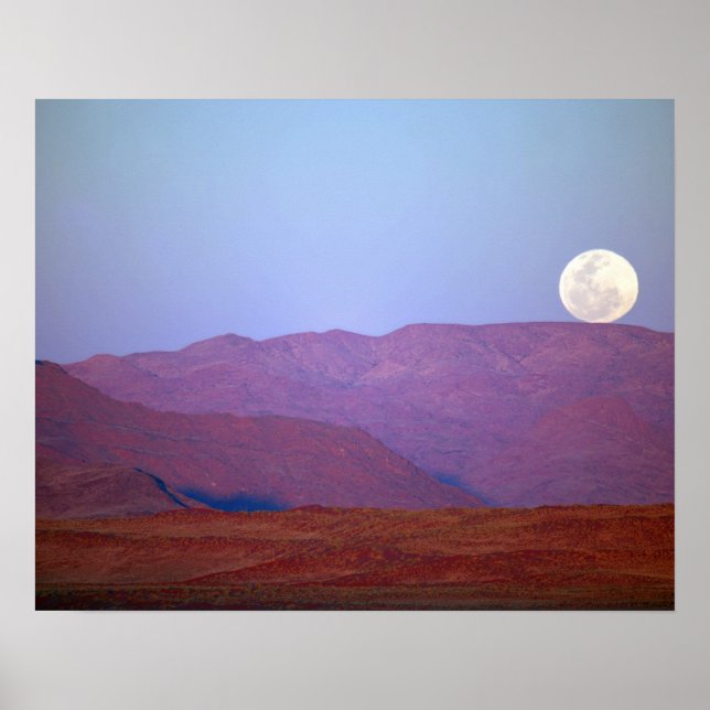 Pôster África, Namíbia, Sossusvlei. Lua de cheio descansa (Frente)