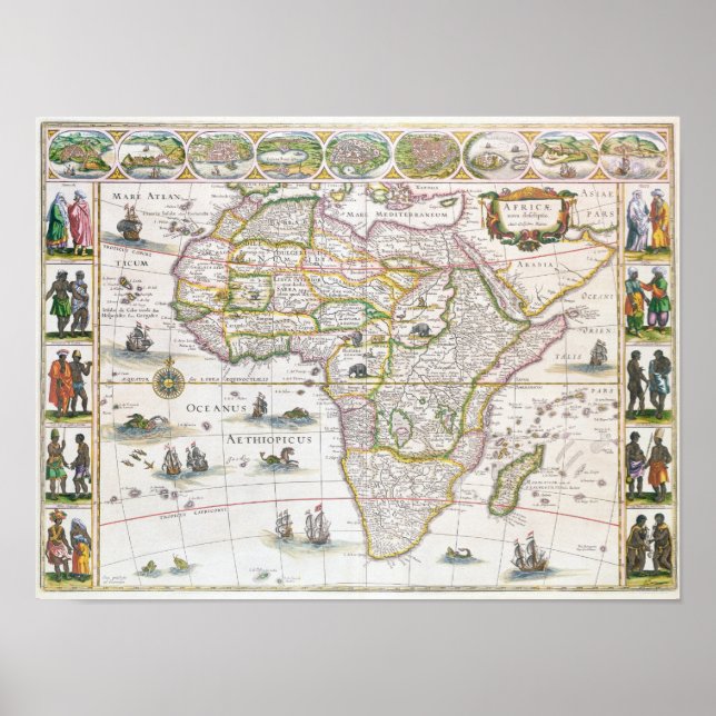 Pôster Africa Nova, c.1617 (Frente)