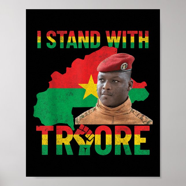 Poster Africa Resistance Thomas Sankara Burkina Faso Ibra (Frente)