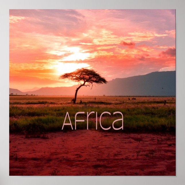 Poster África Sunset African (Frente)
