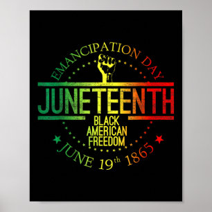 Poster African American Freedom Black History junho 19 6