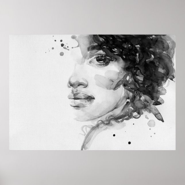 Poster african american woman. beauty fashion illustratio (Frente)