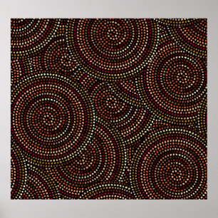Poster African Boho: Arte Tribal Sem Costura.