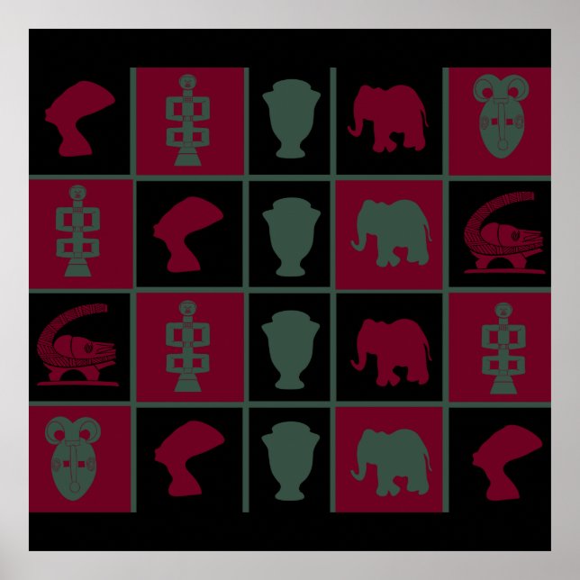 Poster african colorful geometric art (Frente)