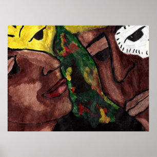 POSTER AFRICAN LOVE MASK