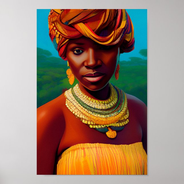 Poster African Queens African Art Black Woman Art African (Frente)