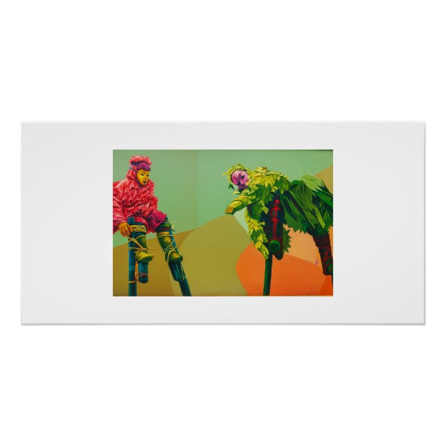 Pôster African Stilt Dancers Wall Art – Bold Culture in M (Frente)
