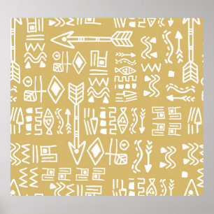 Poster African Tribal Stripes: Boêmian Egípcio Sem Selo