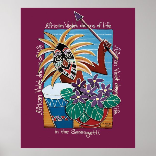 Poster African Violet in Serengetti (Frente)
