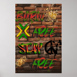 Poster Africano-Americano de Liberdade e Igualdade