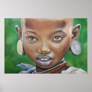 Poster africano da menina