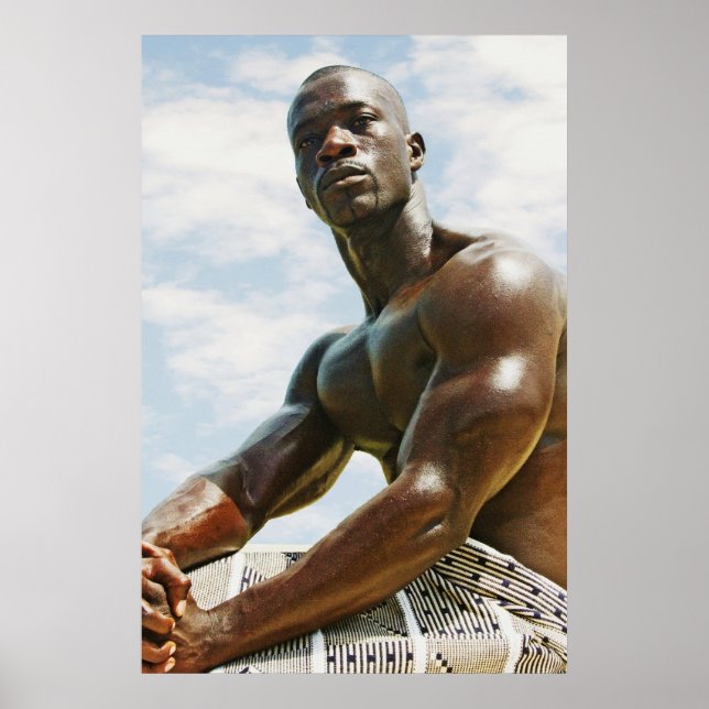 Poster Africano sentado (Frente)