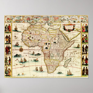 Pôster AfricaPanoramic MapAfrica