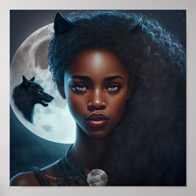 poster 'Afro-Americana Ela Wolf 2' (Frente)