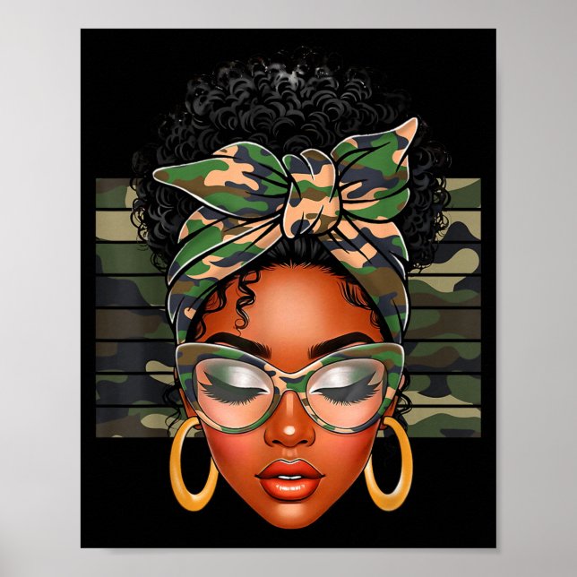 Poster Afro Black Women African American Black History Mo (Frente)