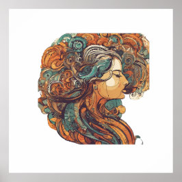 Poster Afro Boho Queen - Colorida Artística