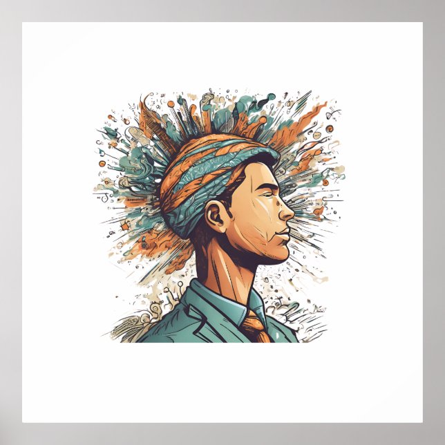 Poster Afro Boho Queen - Colorida Artística (Frente)