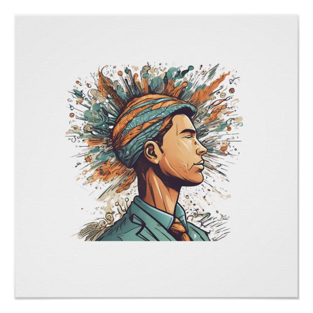 Pôster Afro Boho Queen - Colorida Artística (Frente)