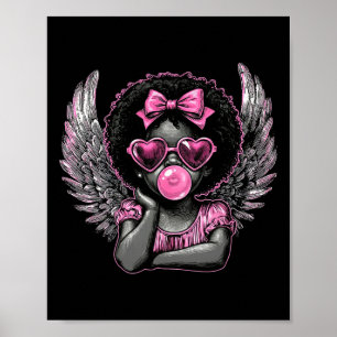 Poster Afro Cupido De Óculos De Sol Soprando Chiclete Val