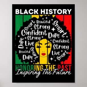Poster Afro Girl Honrando O Futuro Inspirador Do Seu
