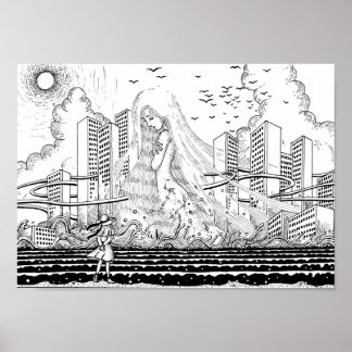 Poster Afrodite nascida na cidade.