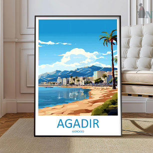 Poster Agadir Arte de Parede de Viagem Agadir Decoração d