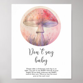 Poster Agarico moscário fada - Não diga bebê
