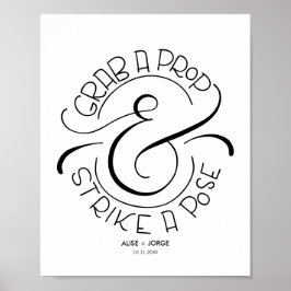 Poster Agarre um protetor e faça uma pose - Photobooth