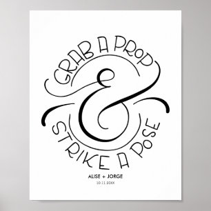 Poster Agarre um protetor e faça uma pose - Photobooth