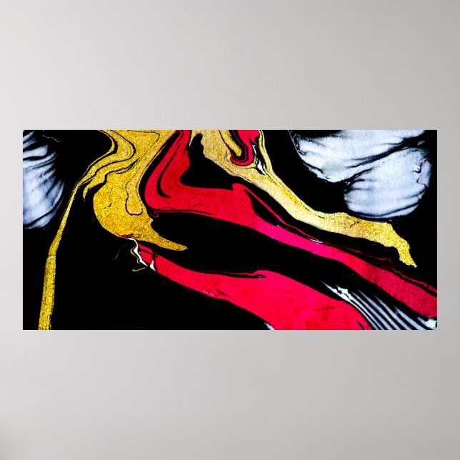 Poster Agate Crystal. Ouro, design artístico. A (Frente)