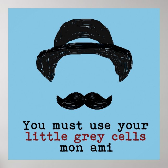 Poster Agatha Christie Hercule Poirot Pequenas Células de (Frente)