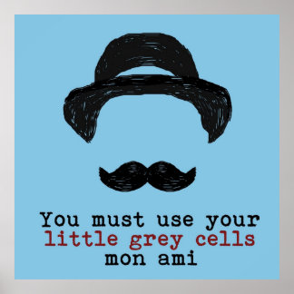 Poster Agatha Christie Hercule Poirot Pequenas Células de