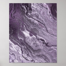 Poster Agato roxo cristalalizado | Pedra Marmorizada Mood