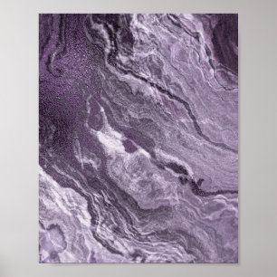 Poster Agato roxo cristalalizado Pedra Marmorizada Mood