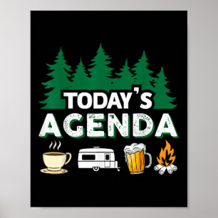 Poster Agenda de Hoje _ Café Camping Cerveja Acampamento