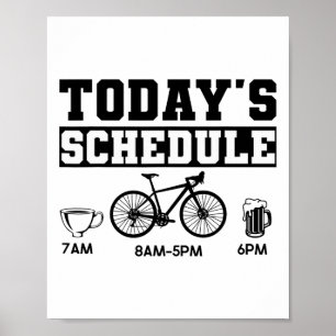 Poster Agenda de Hoje Mountain Biking Ciclismo Bicicleta