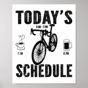 Poster Agenda de Hoje Mountain Biking Ciclismo Bicicleta